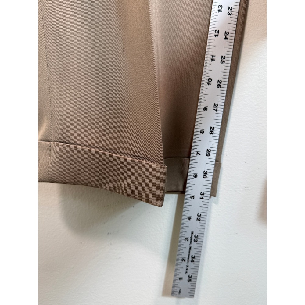 Lauren Ralph Lauren Mens Pleated Dress Pants 40x31 Taupe Tan Cuffed Trousers - Picture 6 of 7